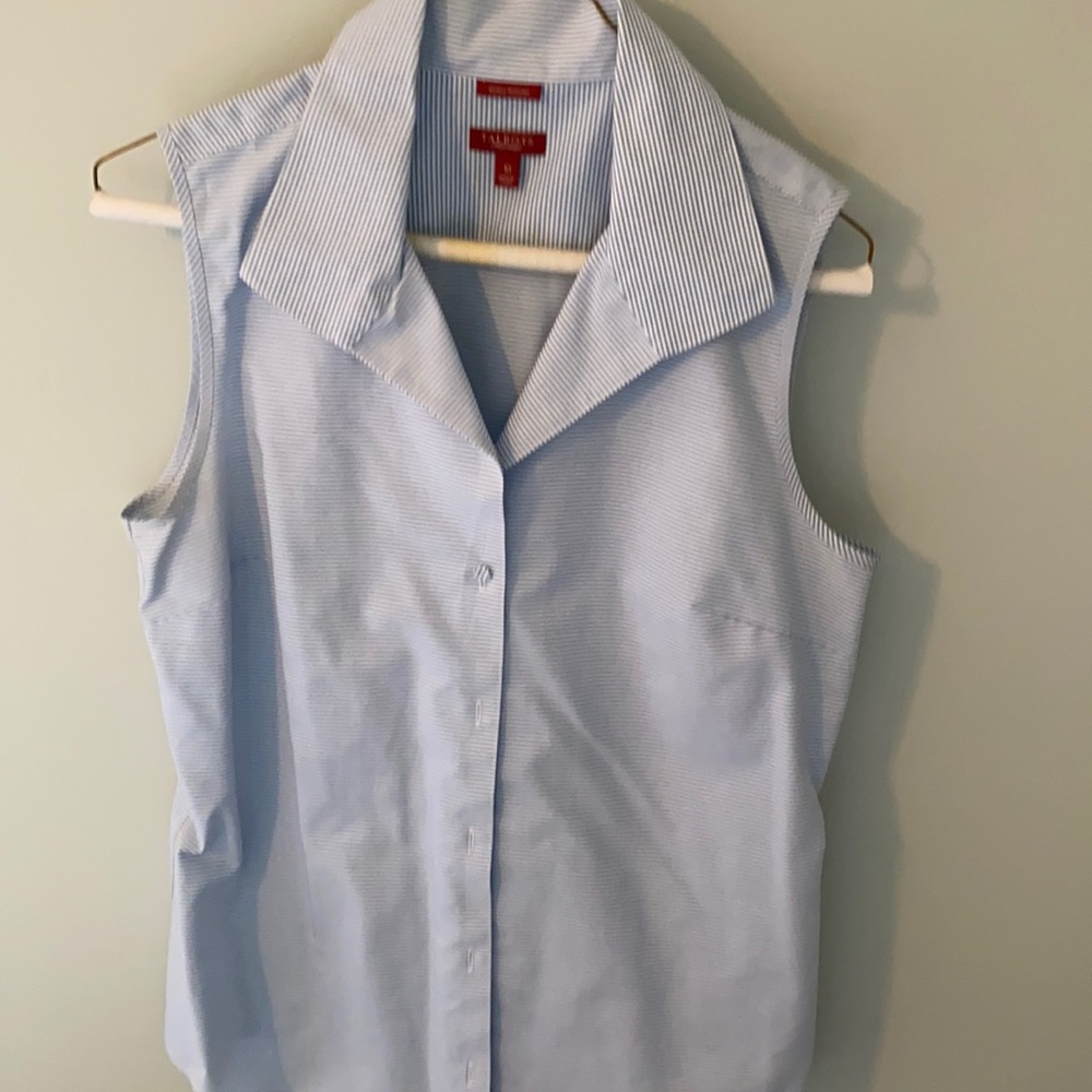 Talbots button down sleeveless shirt.